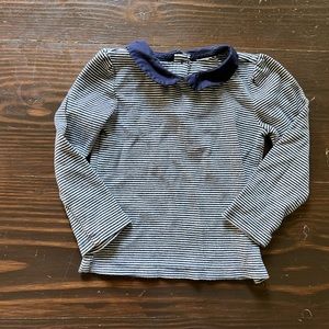 Stripe blouse with collar